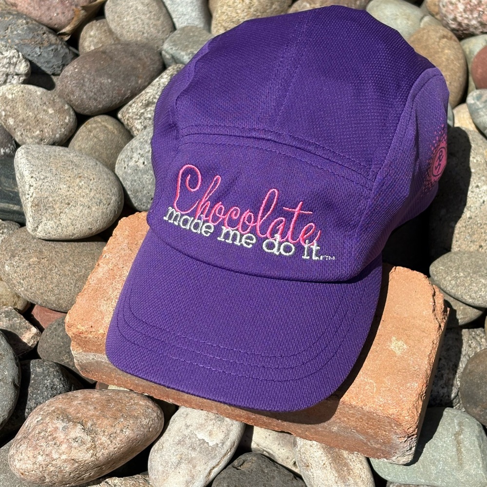 Chocolate Made Me Do It Purple Runner Marathon Hat Adjustable Baseball Cap
